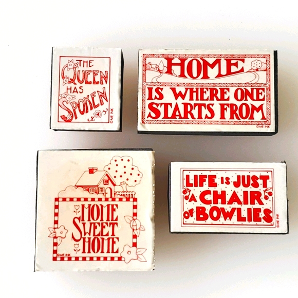 MARY ENGLEBREIT4 rubber stamps sentiments greetings cardmaking scrabooking craft - Picture 1 of 6